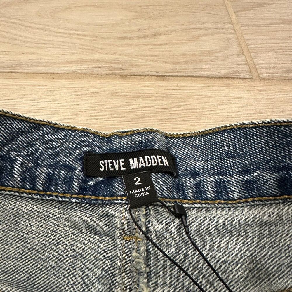Steve Madden Avani Denim Skirt Light Blue Size 2 - Picture 2 of 8